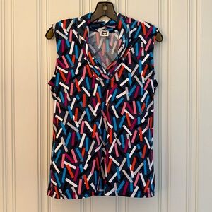 Anne Klein Multicolor Sleeveless Blouse- Confetti